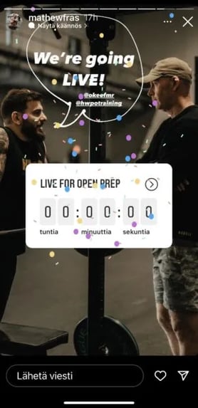 Instagram live countdown