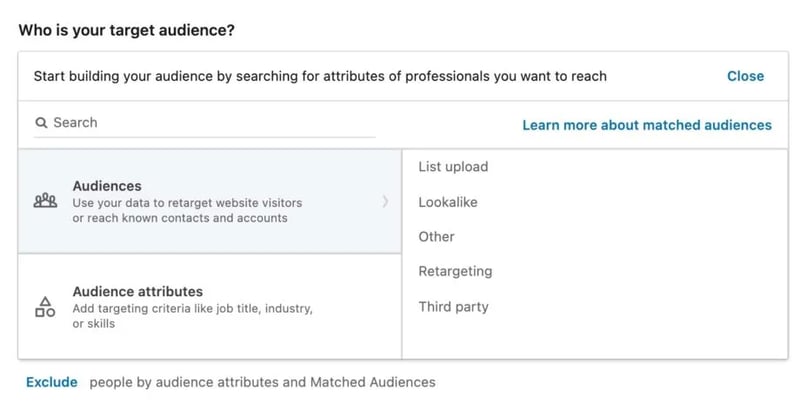 Linkedin mainonnan kohdennus kohdennatko yleisölle, jonka tunnet vai yleisölle jota et tunne