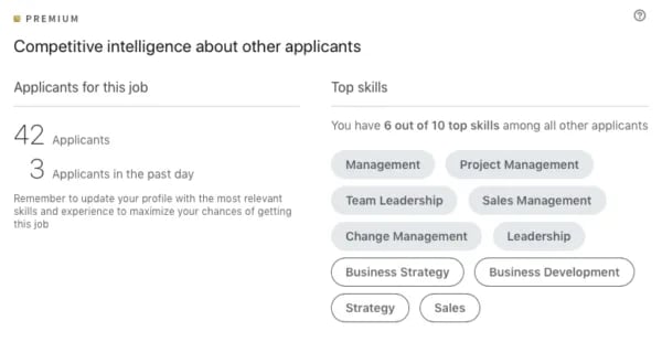 LinkedIn Premiumilla näet lisätietoja avoimista työpaikoista