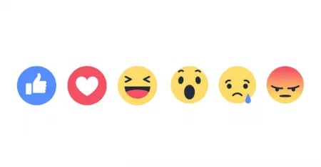 Facebook-reaktiot ovat visuaalinen keino kertoa omista tunteista julkaistua asiaa kohtaan.