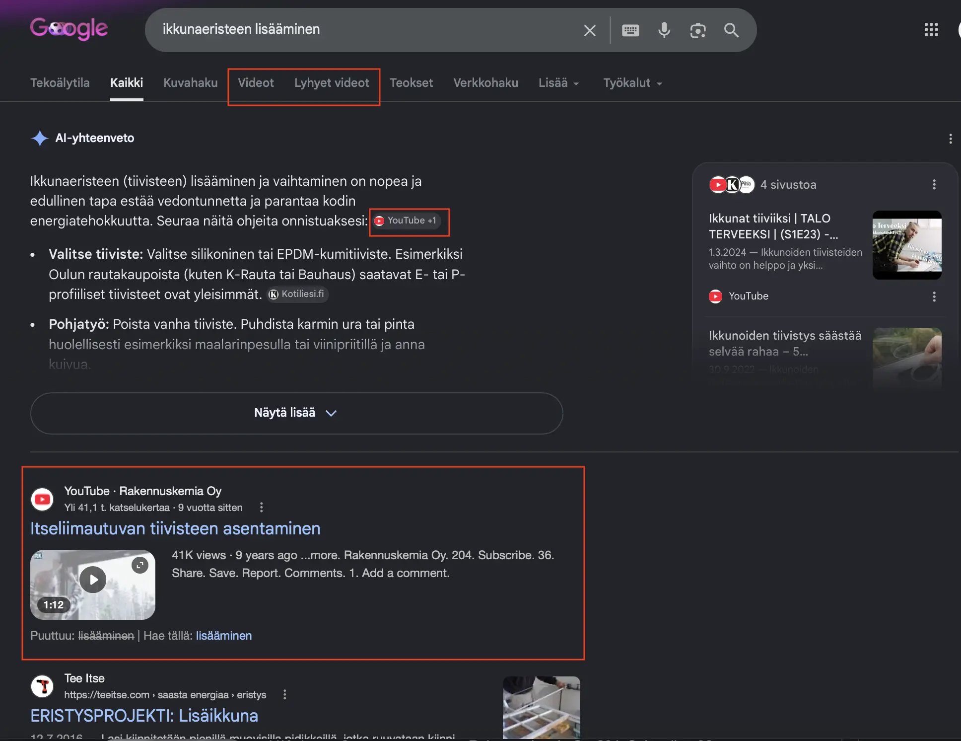 YouTube SEO Youtube-videot nousevat hakutuloksiin(1)