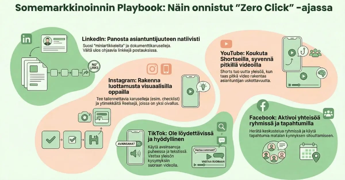 Zero click ajan somekanavien sisällöt