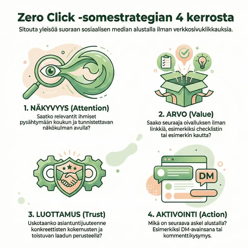 zero click strategian 4 toteutuskerrosta