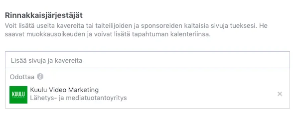 Tapahtumamarkkinointi - rinnankkaisjarjestaja